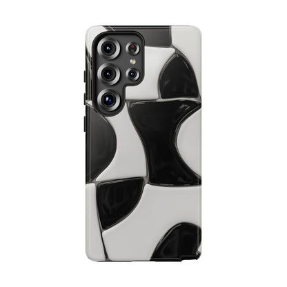 Black & White Abstract Pattern Tough Phone Case