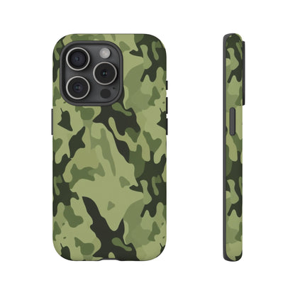 Camo Tough Phone Case — Military Green Protective iPhone Cover