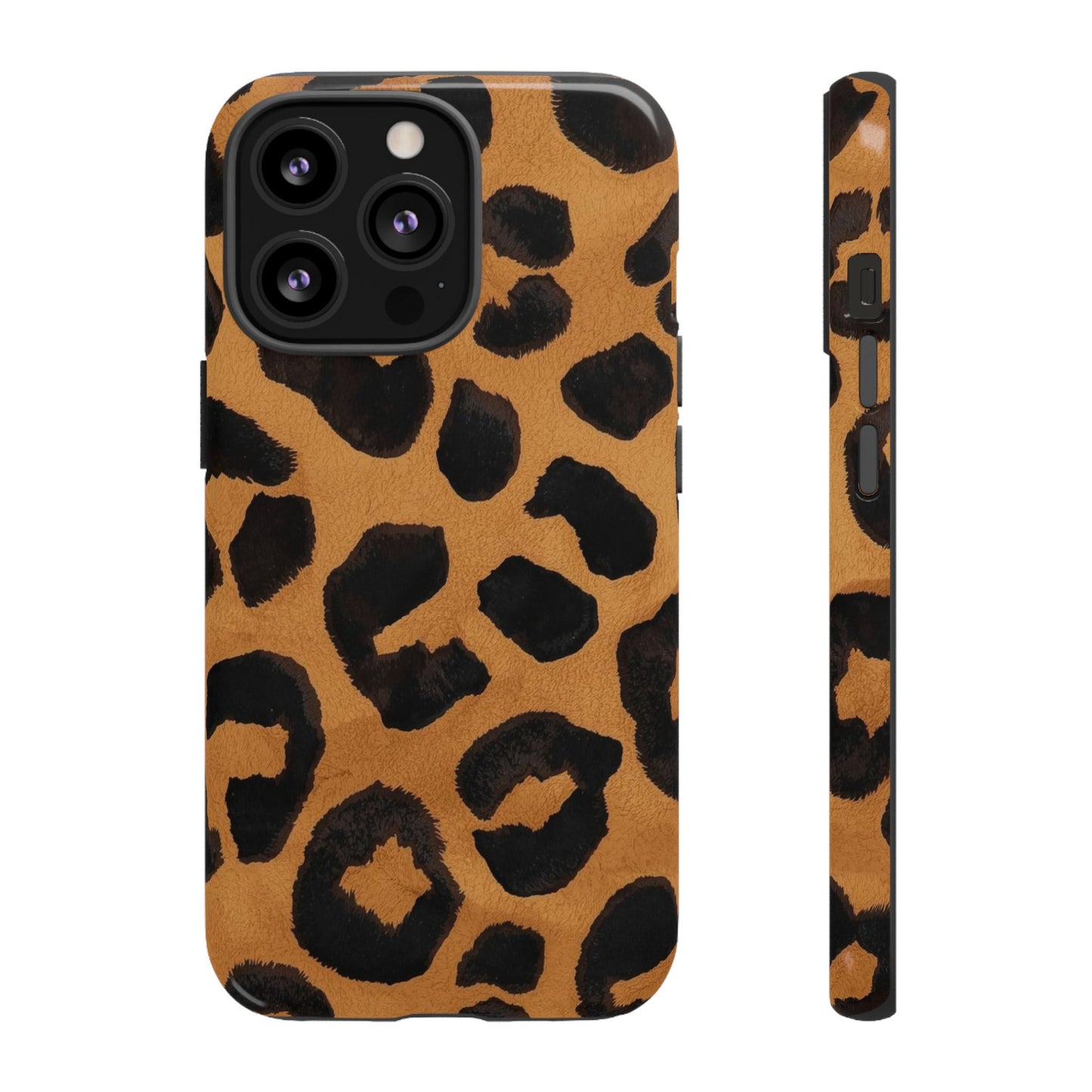 Leopard Print Tough Phone Case — Protective Animal Print iPhone Case