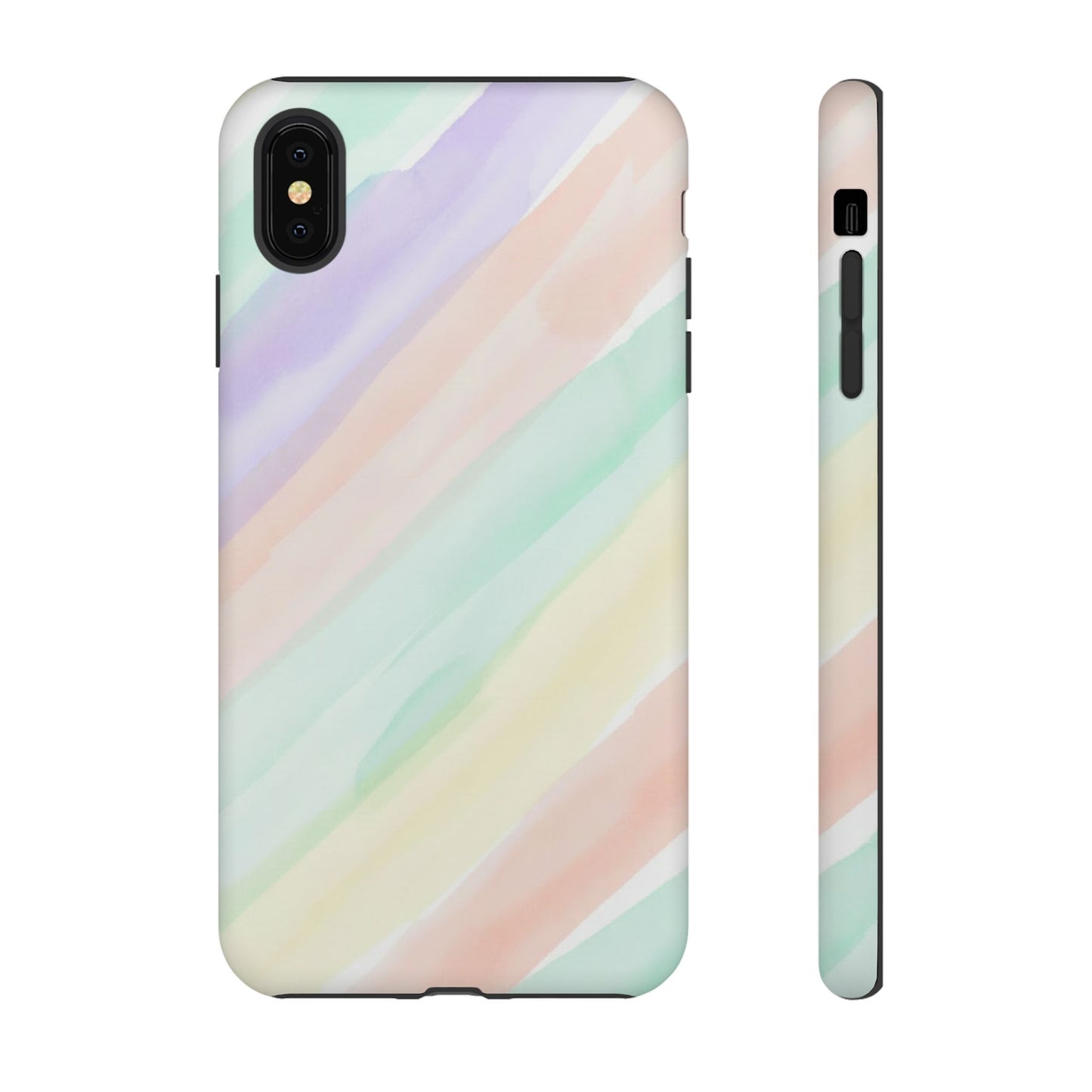 Pastel Watercolor Stripe Tough Phone Case
