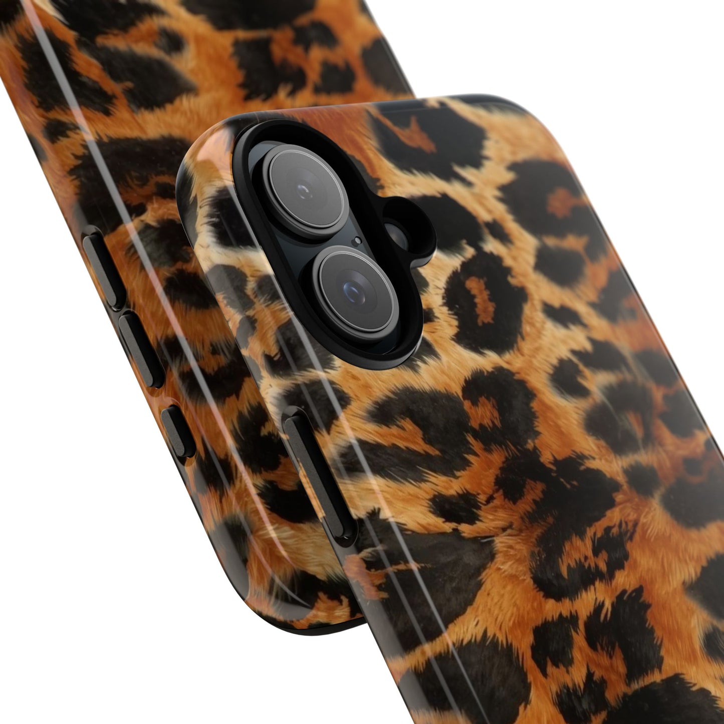 Leopard Print Tough Phone Case – Rugged Protective iPhone Cover