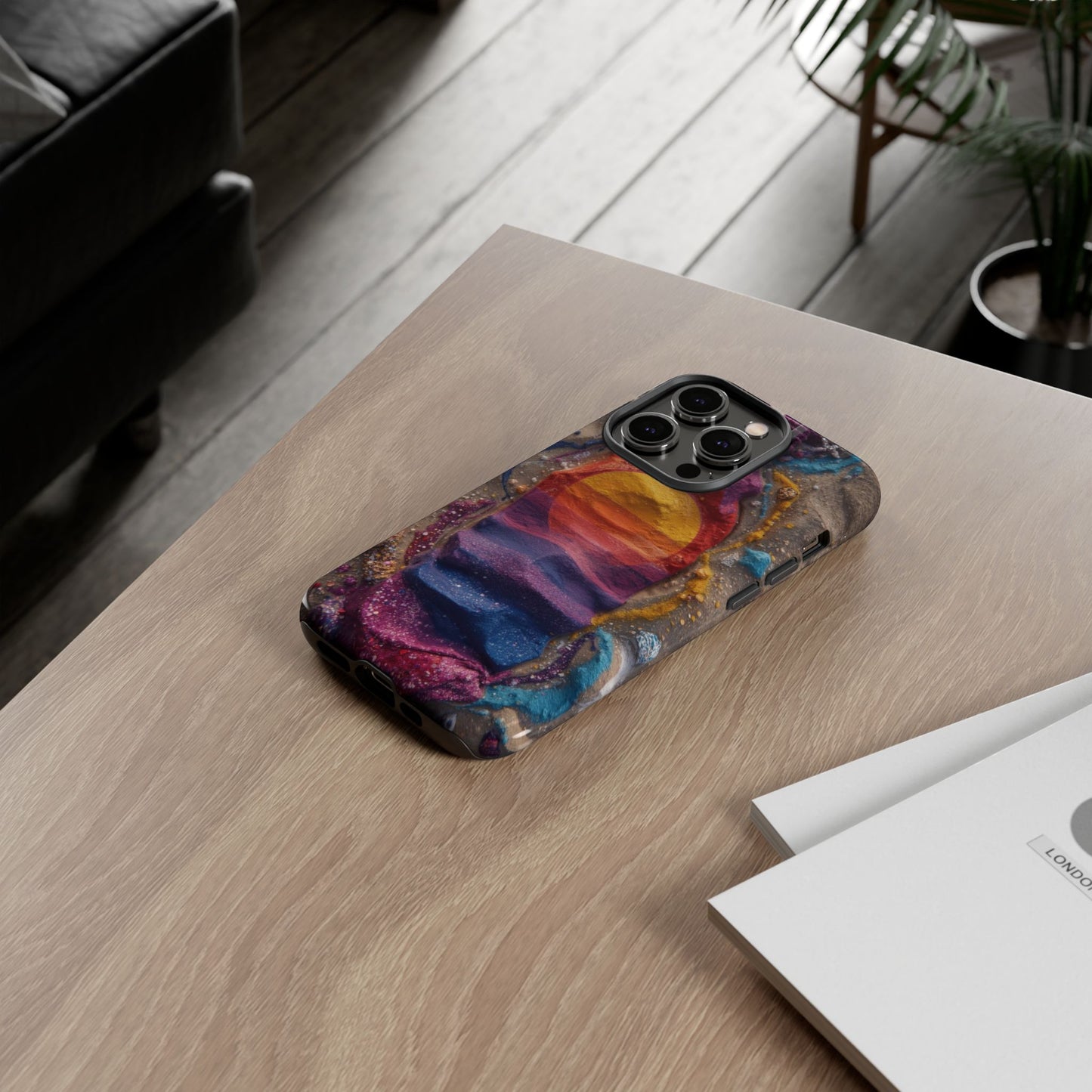 Phone Case — Colorful Sand Art Sunset Tough Protective Case