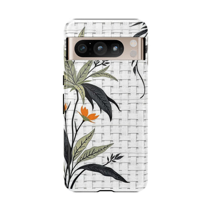 Floral Woven Tough Phone Case — Protective Botanical iPhone Cover