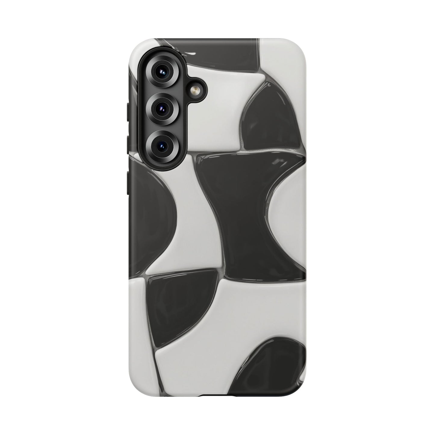 Black & White Abstract Pattern Tough Phone Case