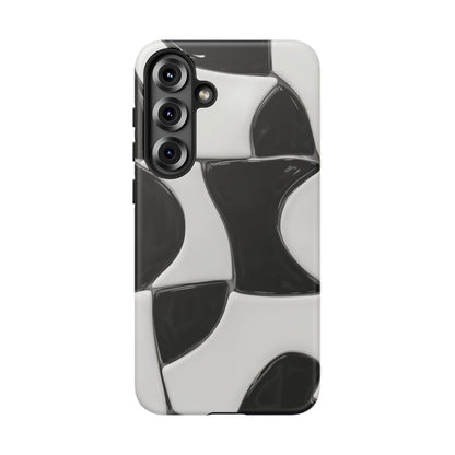 Black & White Abstract Pattern Tough Phone Case