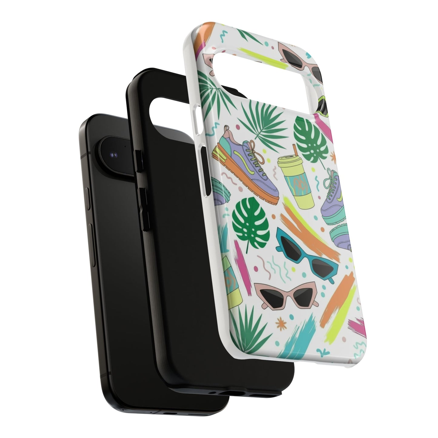 Tough Cases — Colorful Retro Sneakers & Sunglasses Phone Case
