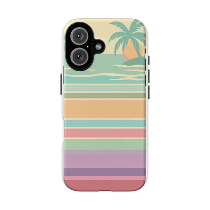 Tough Case — Retro Pastel Sunset Palm Tree Phone Case