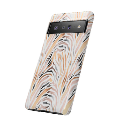 Tough Case — Neutral Watercolor Tiger Stripe Phone Case
