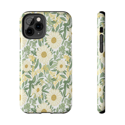 Daisy Meadow Tough Phone Case — Floral Protective Phone Cover