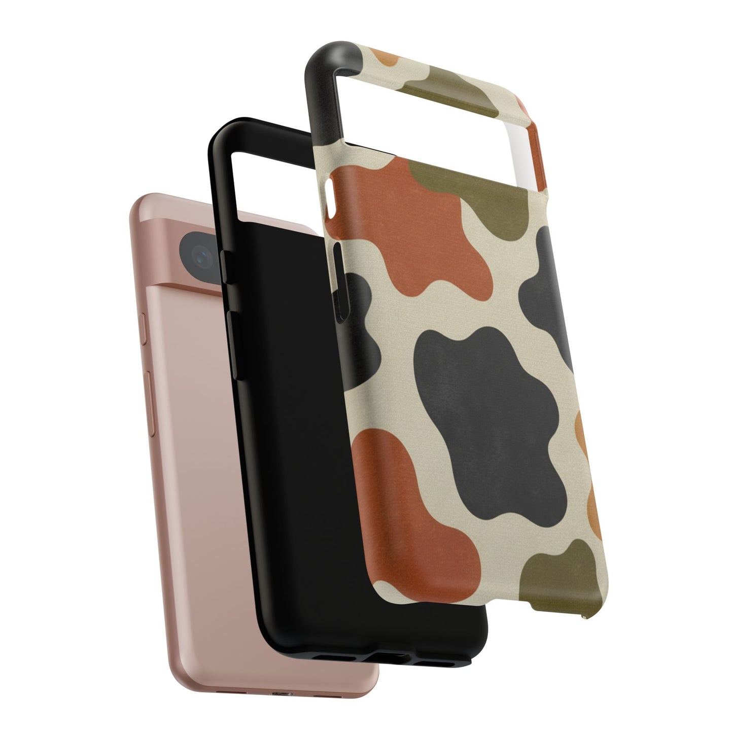 Retro Abstract Camouflage Phone Case — Earth Tone Tough Case