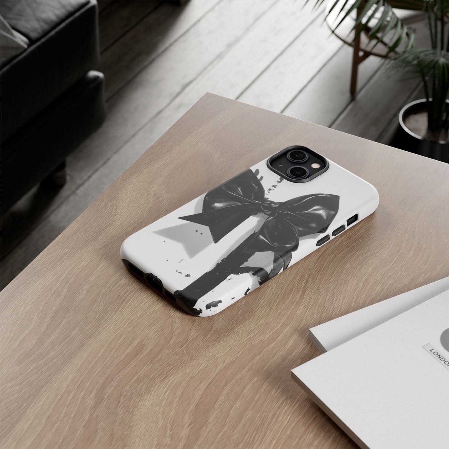Phone Case — Black Bow Graphic Protective Cover