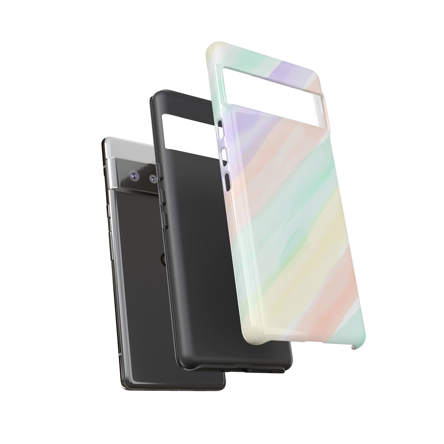 Pastel Watercolor Stripe Tough Phone Case