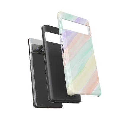 Pastel Watercolor Stripe Tough Phone Case