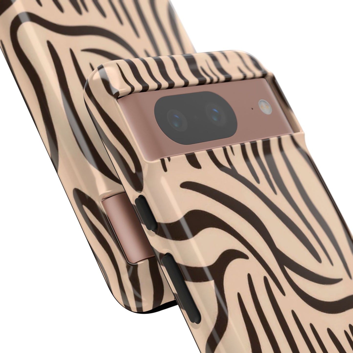 Zebra Stripe Tough Phone Case – Neutral Animal Print Protective Cover