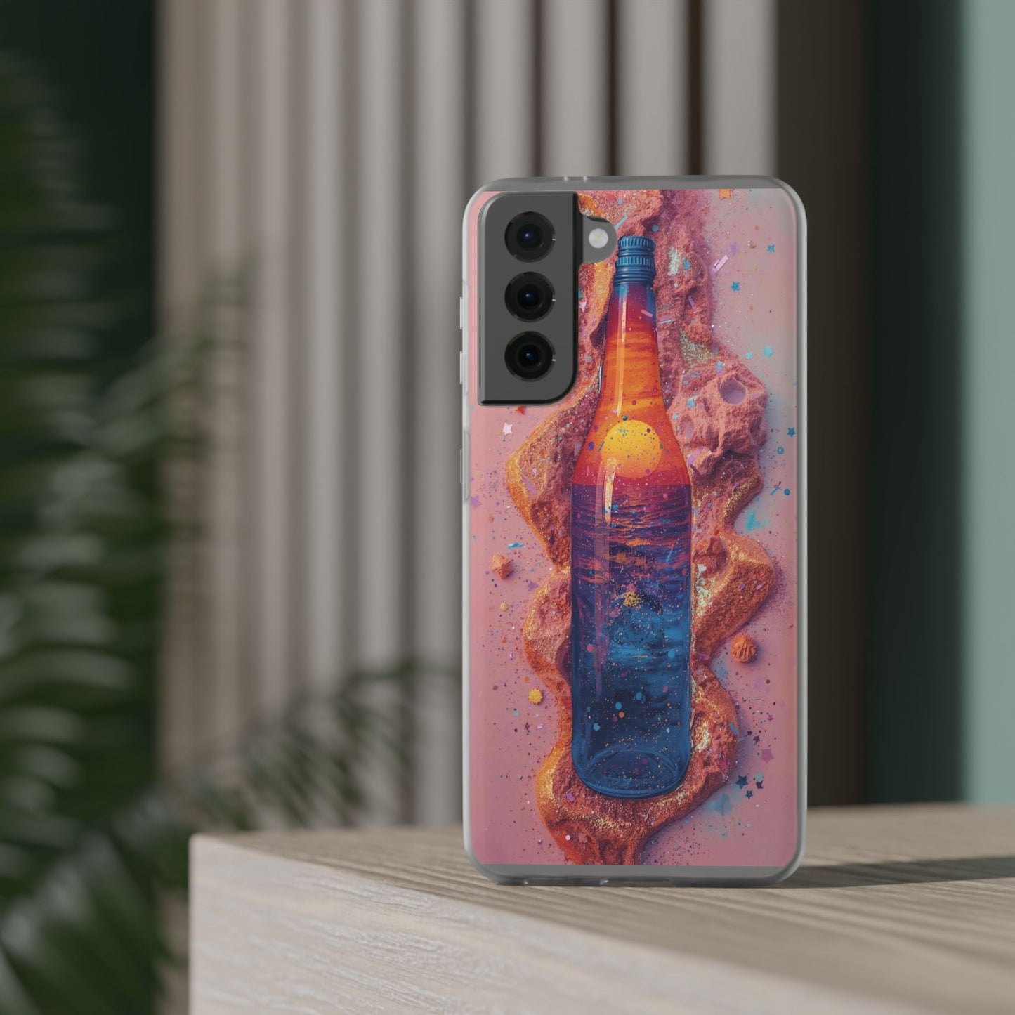 Phone Case — Surreal Sunset Bottle Art Flexible Protective Cover