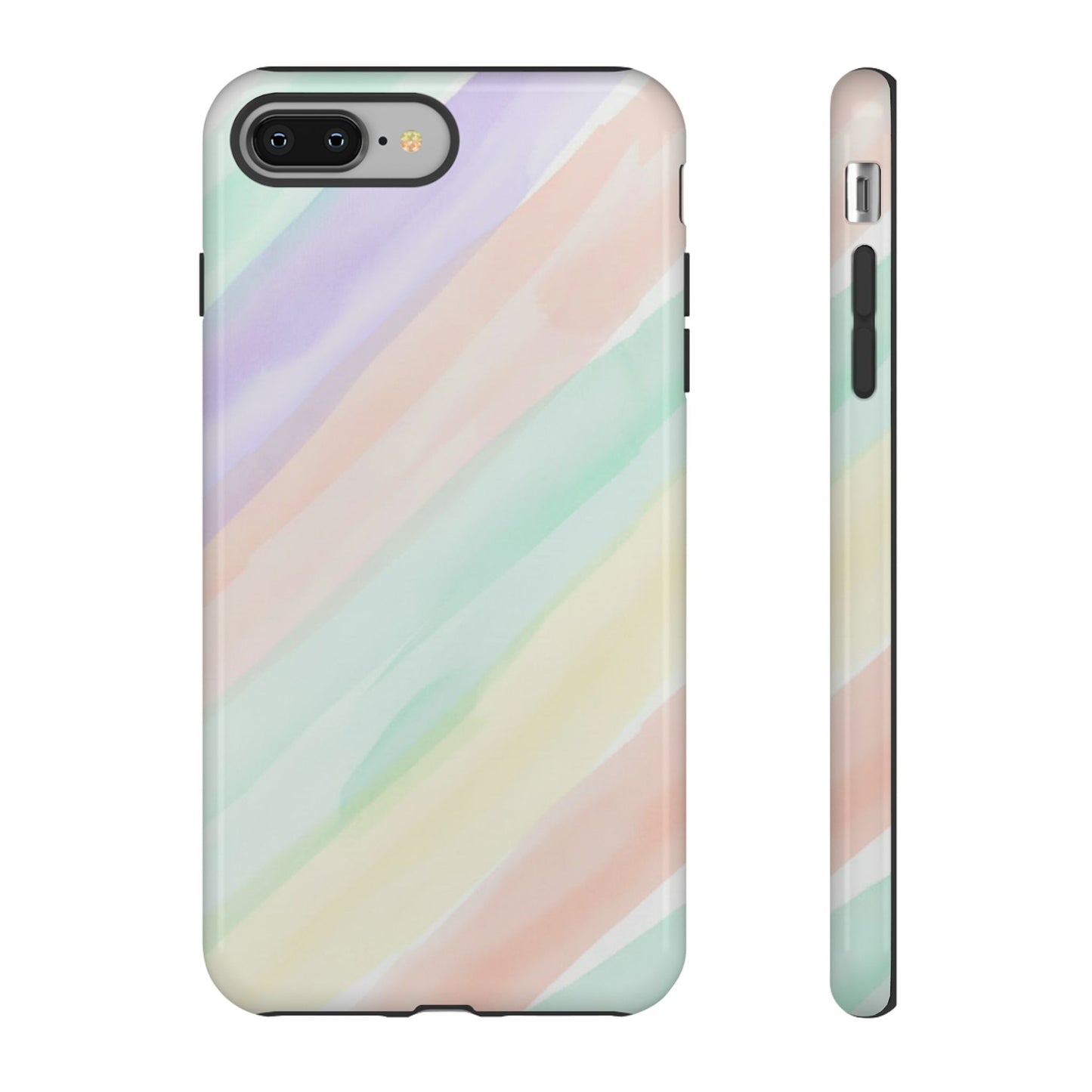 Pastel Watercolor Stripe Tough Phone Case