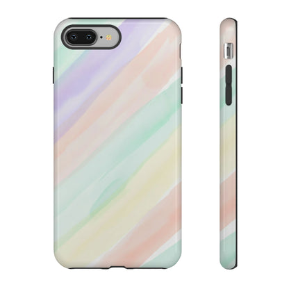 Pastel Watercolor Stripe Tough Phone Case