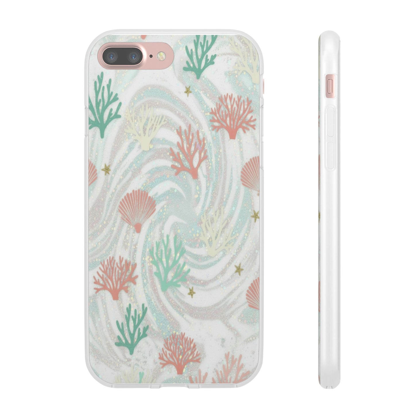 Pastel Seashell Phone Case — Coral Reef Wave iPhone Cover