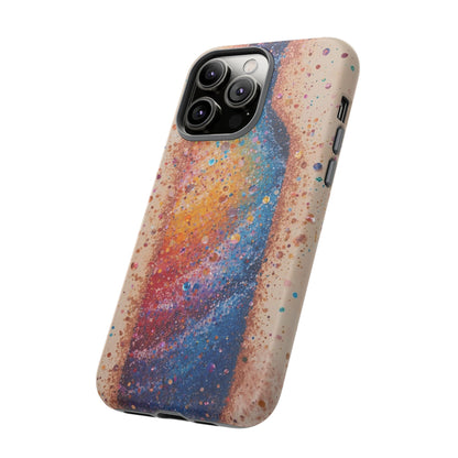 Galaxy Bottle Tough Phone Case — Colorful Nebula Splash iPhone Cover