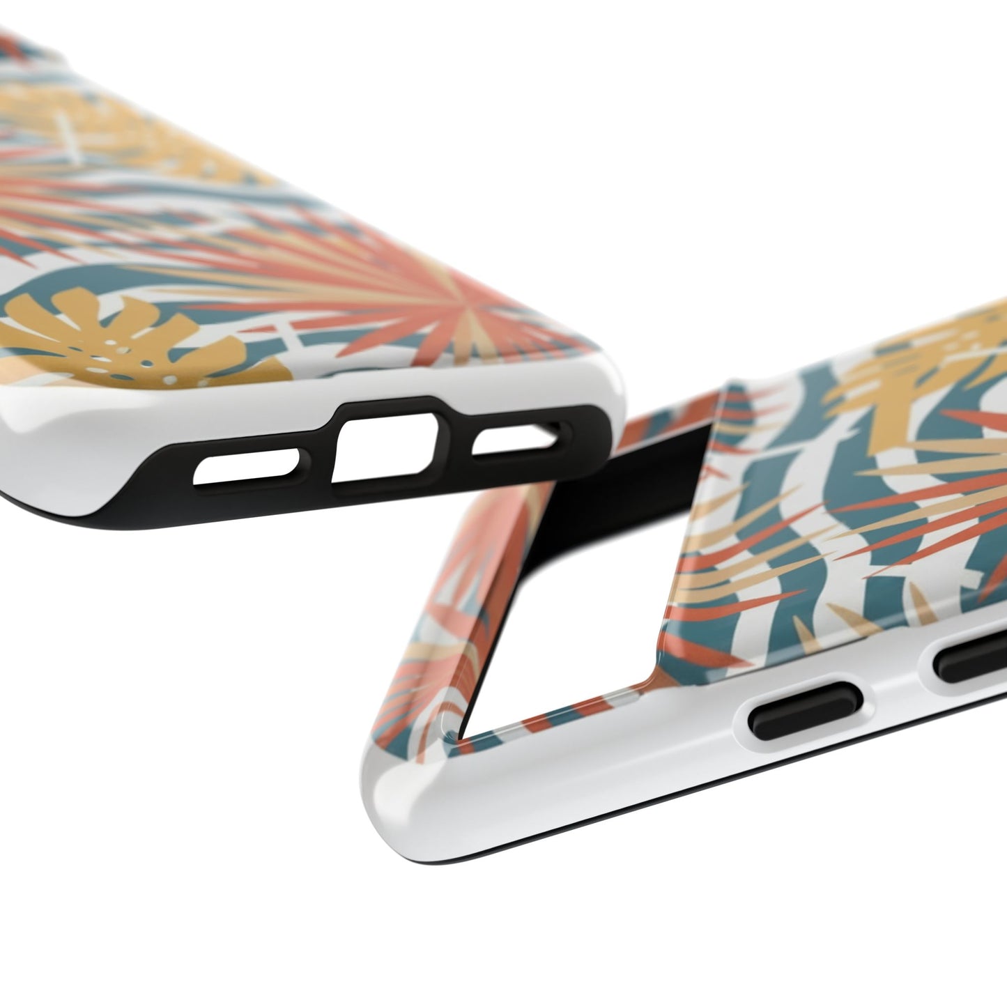 Tropical Palm Tough Phone Case – Retro Wave Floral Protective Cover