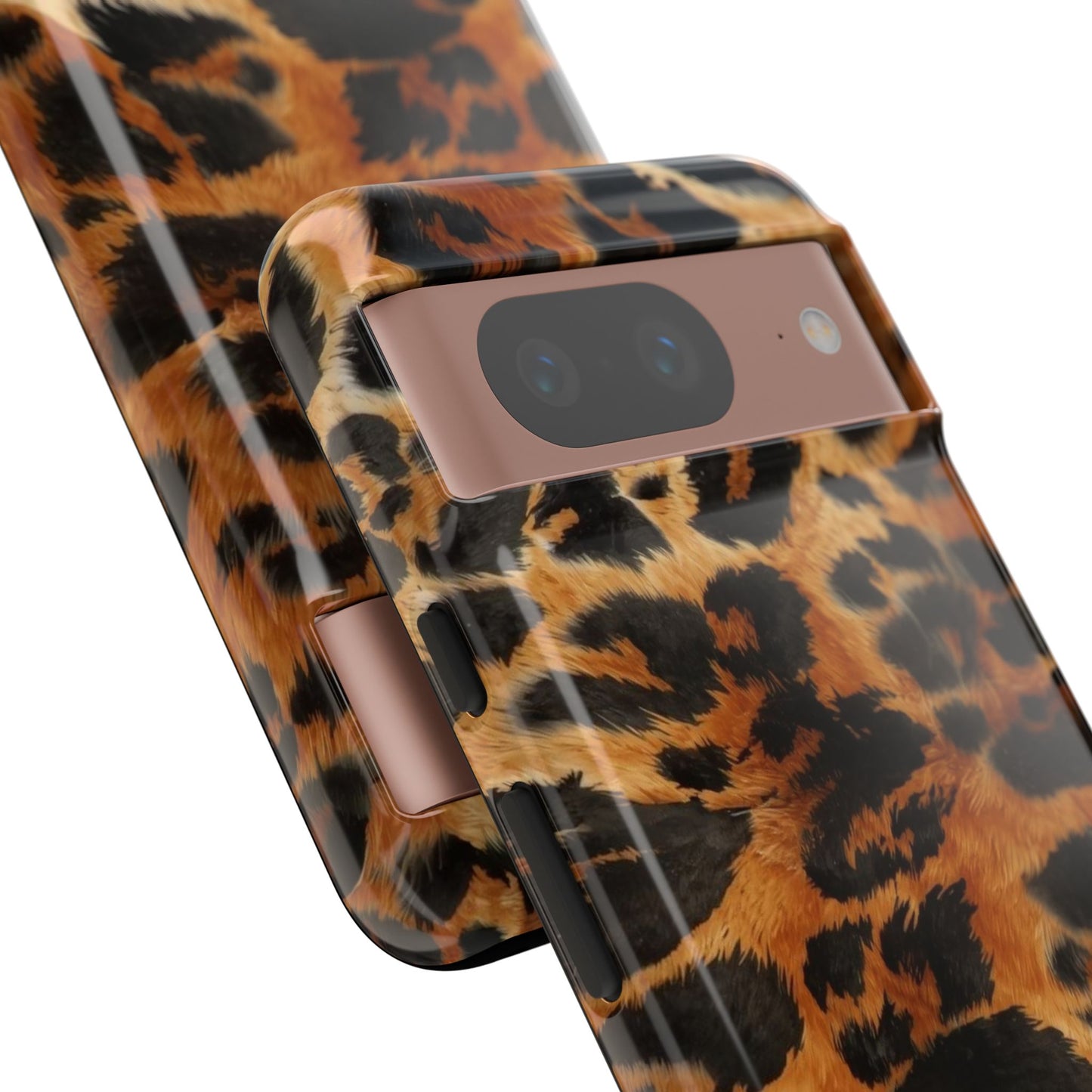 Leopard Print Tough Phone Case – Rugged Protective iPhone Cover