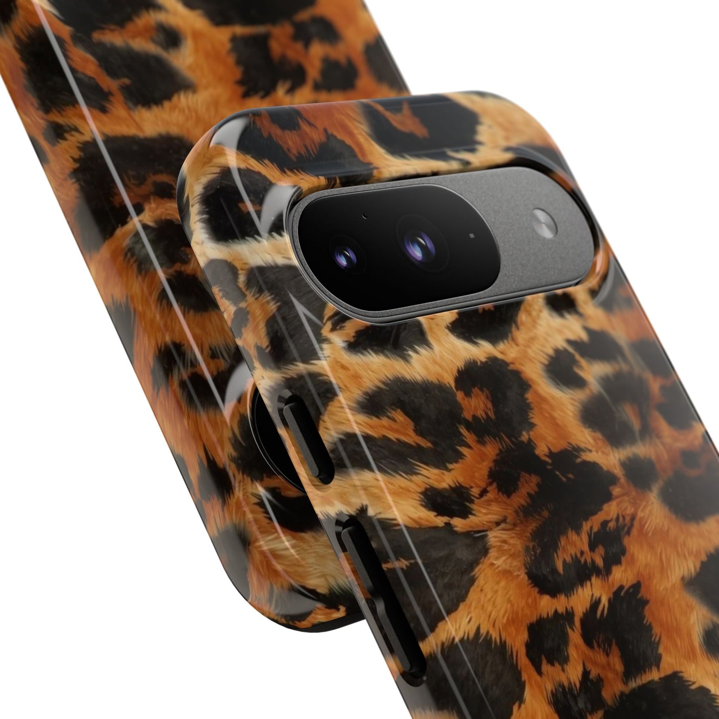 Leopard Print Tough Phone Case – Rugged Protective iPhone Cover