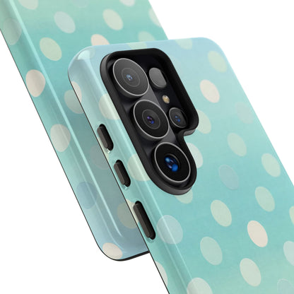 Abstract Palm Tough Phone Case — Minimal Coastal Blue Protective Cover