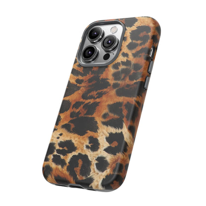 Leopard Print Tough Phone Case – Rugged Protective iPhone Cover