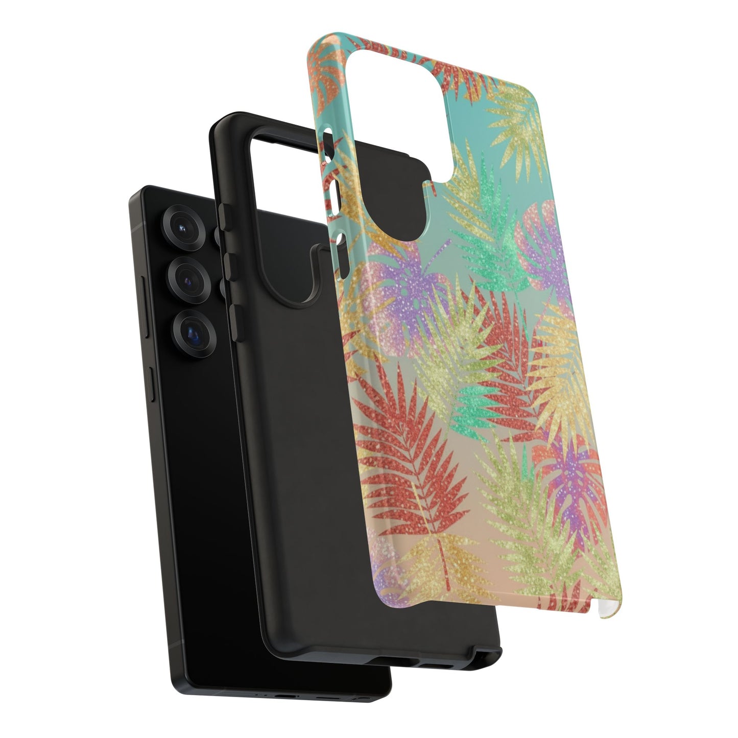 Tropical Palm Leaf Tough Phone Case – Colorful Pastel Botanical Protection