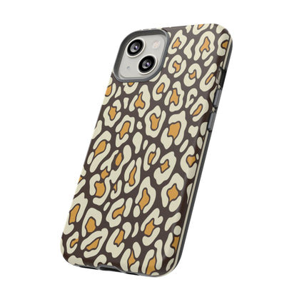 Leopard Print Tough Phone Case — Durable Protective iPhone Cover