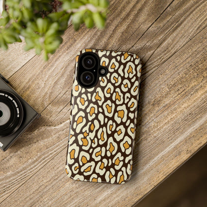 Leopard Print Tough Phone Case — Durable Protective iPhone Cover