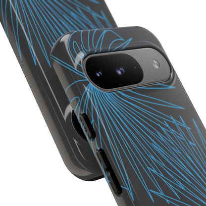 Blue Dandelion Burst Tough Phone Case — Protective Floral iPhone Cover