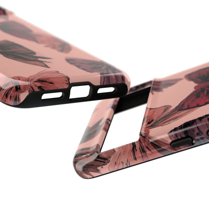 Bow Pattern Tough Phone Case — Pink Watercolor Bows Protective iPhone Cover