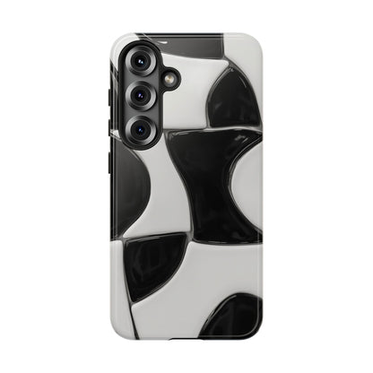 Black & White Abstract Pattern Tough Phone Case