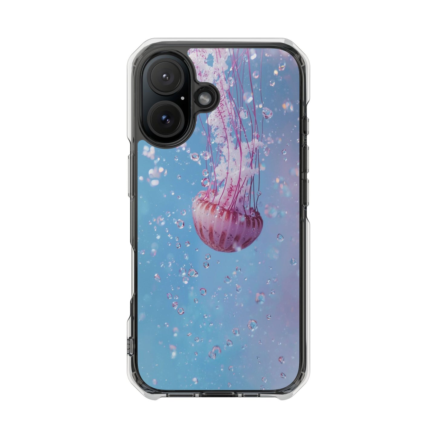 Jellyfish Clear Magnetic Impact Phone Case – Ocean Blue Underwater Design