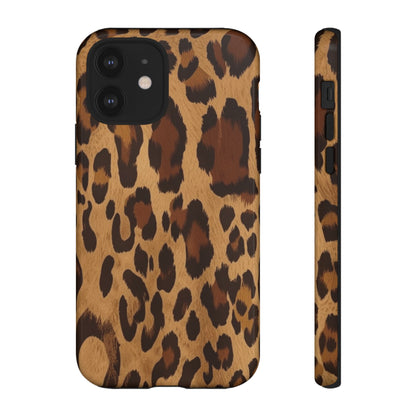 Leopard Print Tough Phone Case — Durable Animal Print Protective Cover