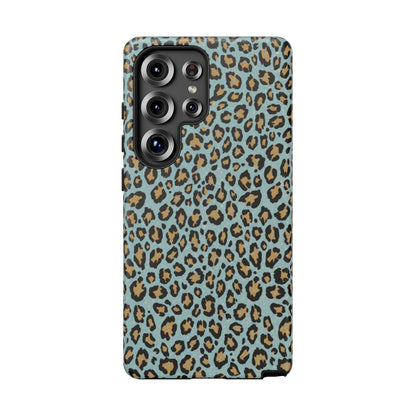 Leopard Print Tough Phone Case - Blue Cheetah Protective Cover
