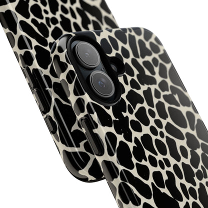 Black and White Cowhide Phone Case — Protective Tough Case