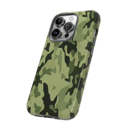 Camo Tough Phone Case — Military Green Protective iPhone Cover