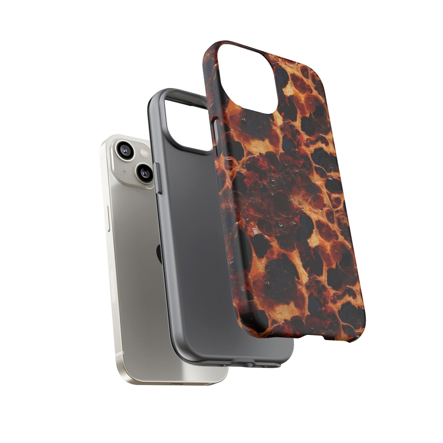 Tortoiseshell Phone Case — Protective iPhone Cover with Classic Amber Pattern