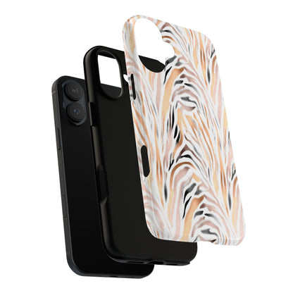 Tough Case — Neutral Watercolor Tiger Stripe Phone Case