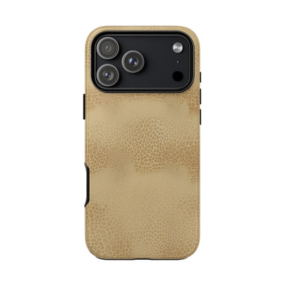 Tan Distressed Leather Texture Phone Case — Rugged Protective iPhone Cover