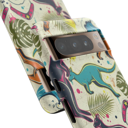 Tough Cases — Colorful Surfing Kangaroo Phone Case