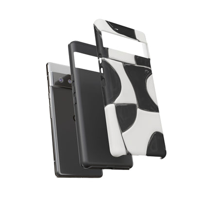 Black & White Abstract Pattern Tough Phone Case