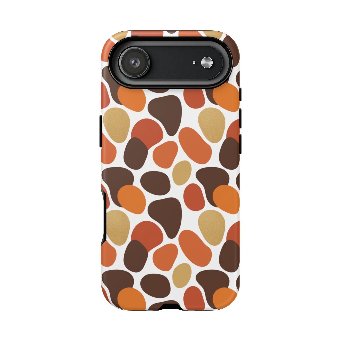 Phone Case — Retro Pebble Pattern in Warm Autumn Colors