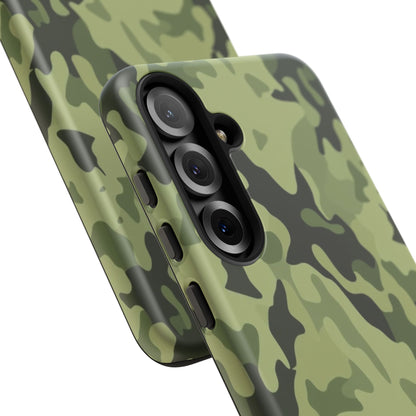 Camo Tough Phone Case — Military Green Protective iPhone Cover