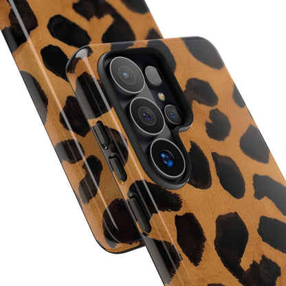 Leopard Print Tough Phone Case — Protective Animal Print iPhone Case