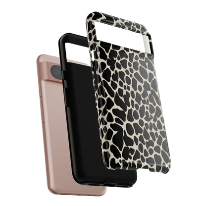 Black and White Cowhide Phone Case — Protective Tough Case