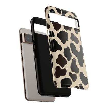 Cow Print Phone Case — Black & Cream Protective  Case