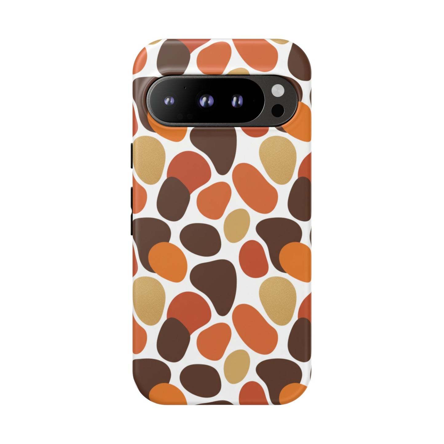 Phone Case — Retro Pebble Pattern in Warm Autumn Colors